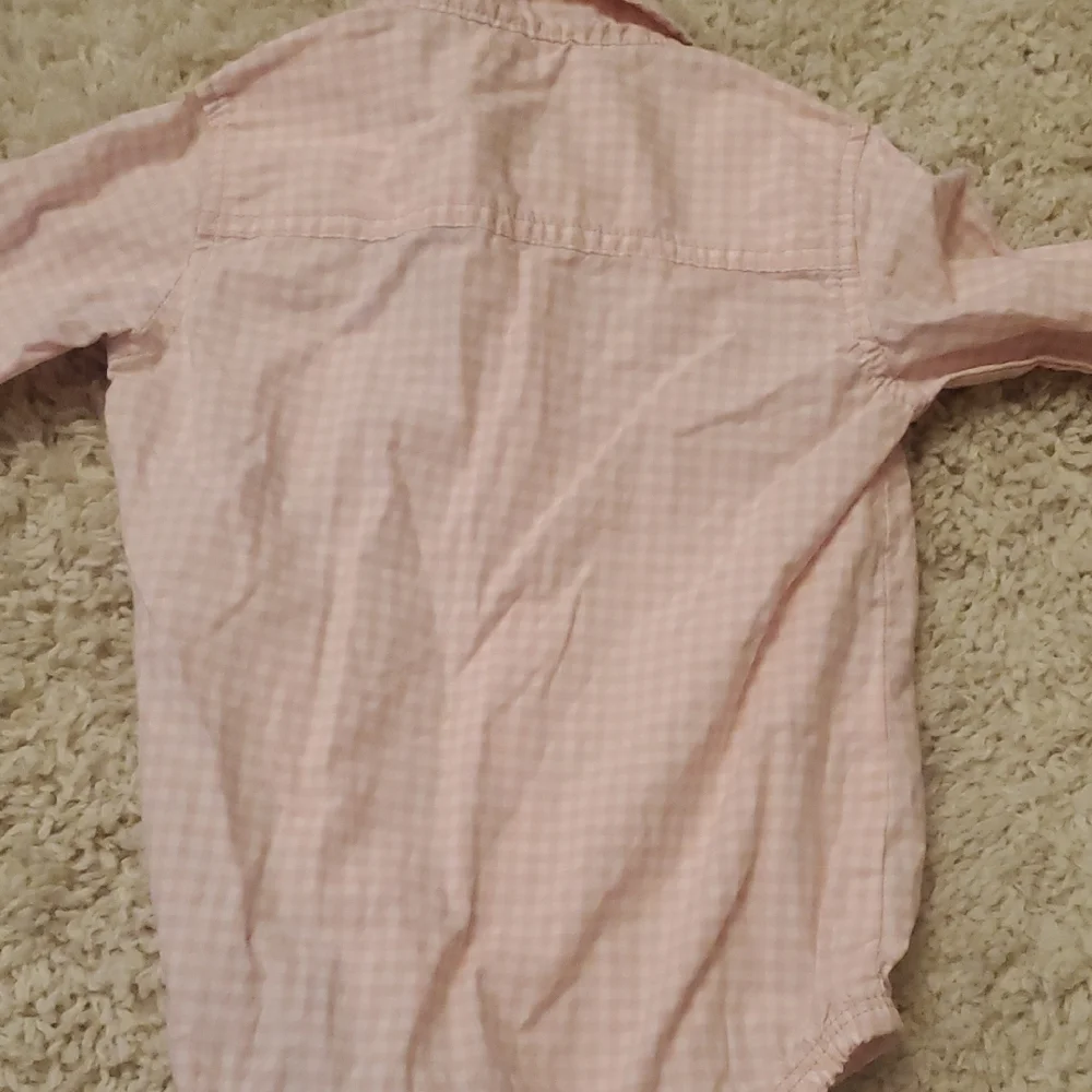 5 For 25$ Carter's Pink Checkered Baby‎ One Piece Shirt Size 18 Months